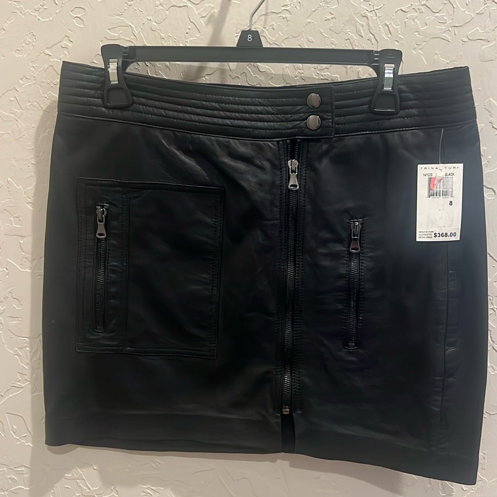 Trina Turk leather skirt. Size 8